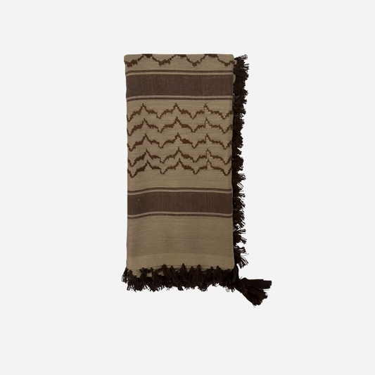 Beige & Brown Keffiyeh Scarf