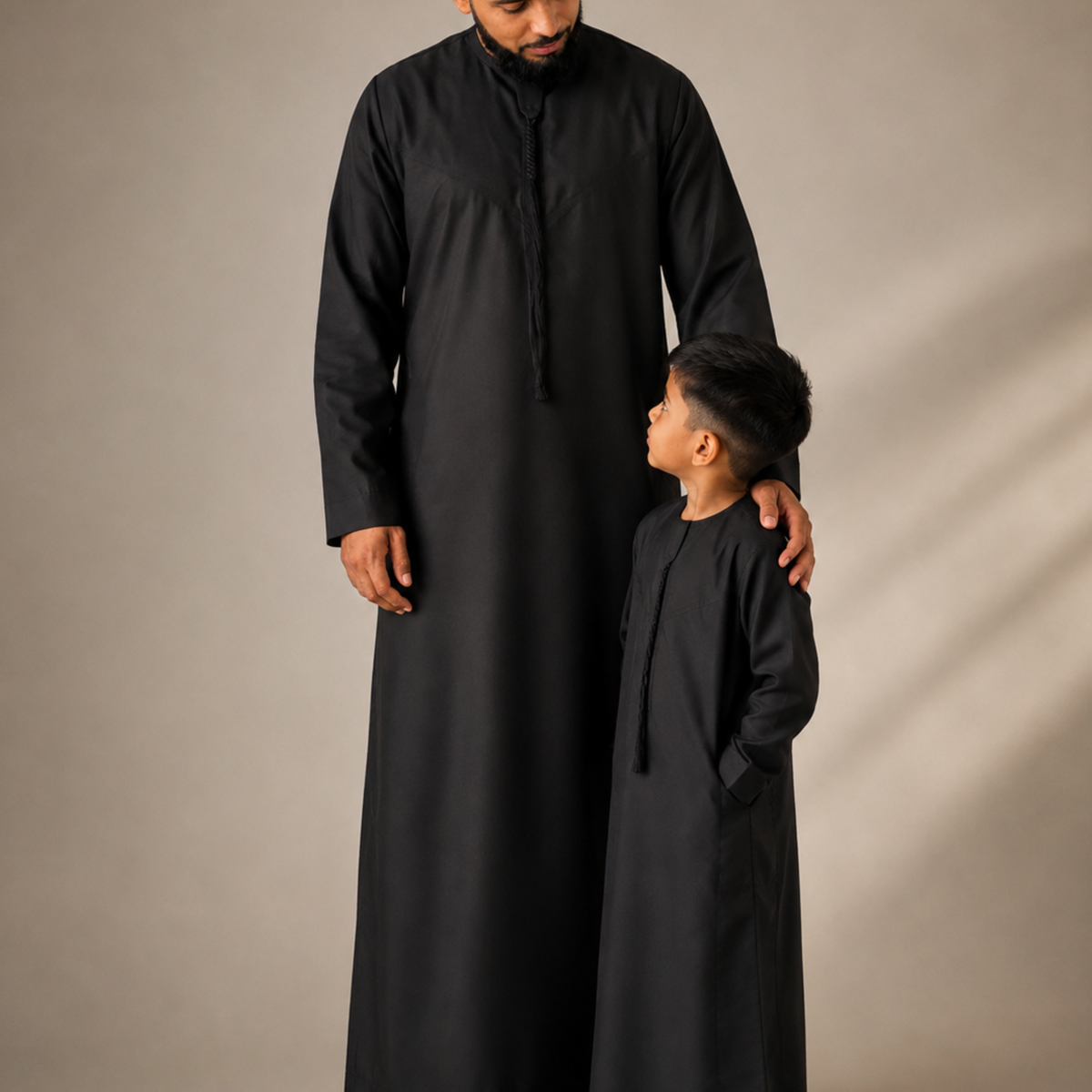 Black - Kids Classic Emirati Thobe
