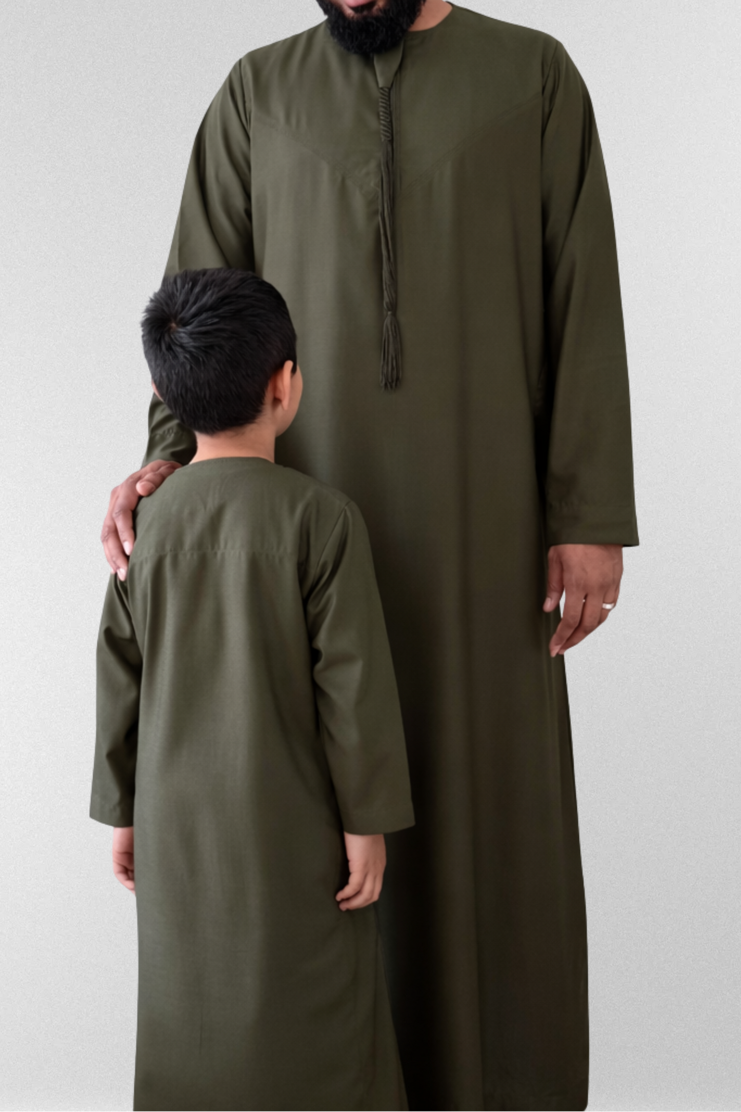Olive Green - Kids Classic Emirati Thobe