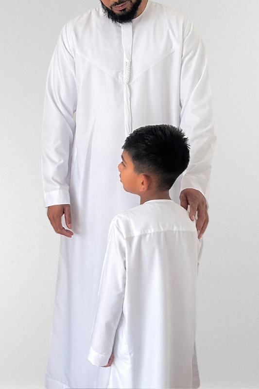 White - Kids Classic Emirati Thobe