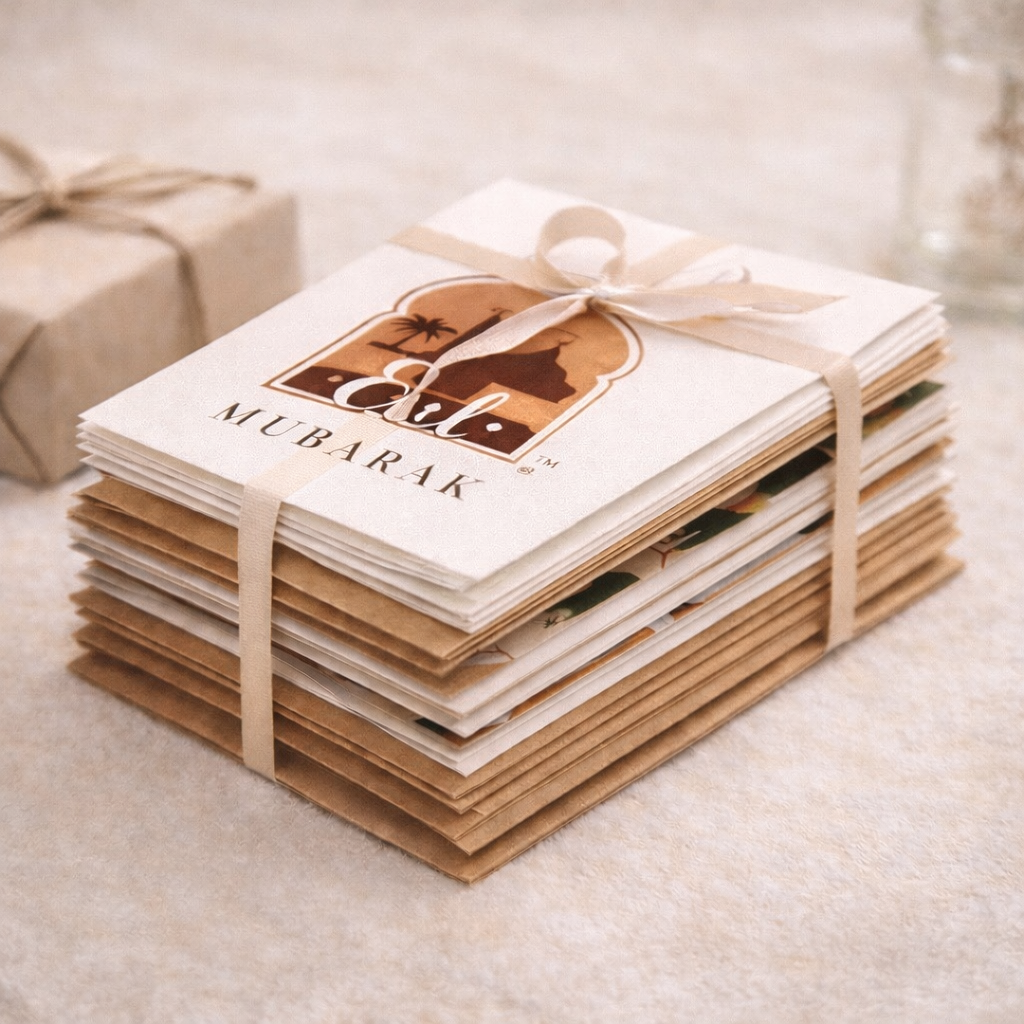 Luxury Eid Mubarak Greeting Cards Set