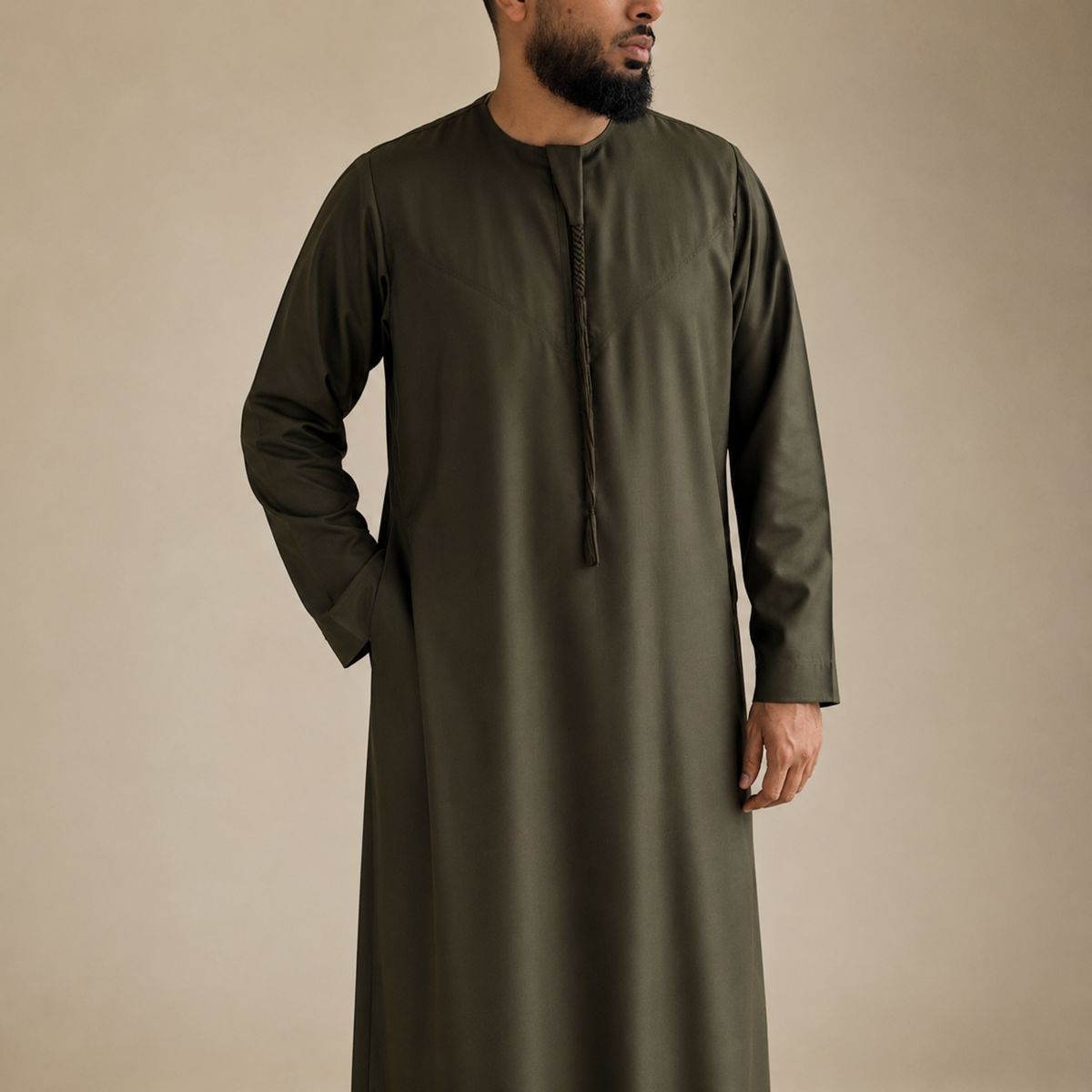 Olive Green - Men’s Classic Emirati Thobe
