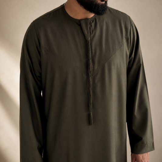 Olive Green - Men’s Classic Emirati Thobe