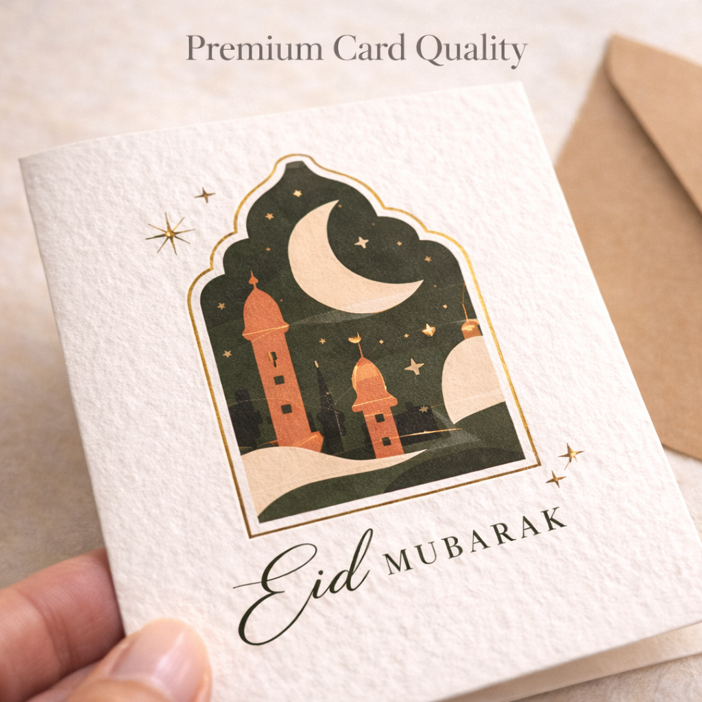 Luxury Eid Mubarak Greeting Cards Set