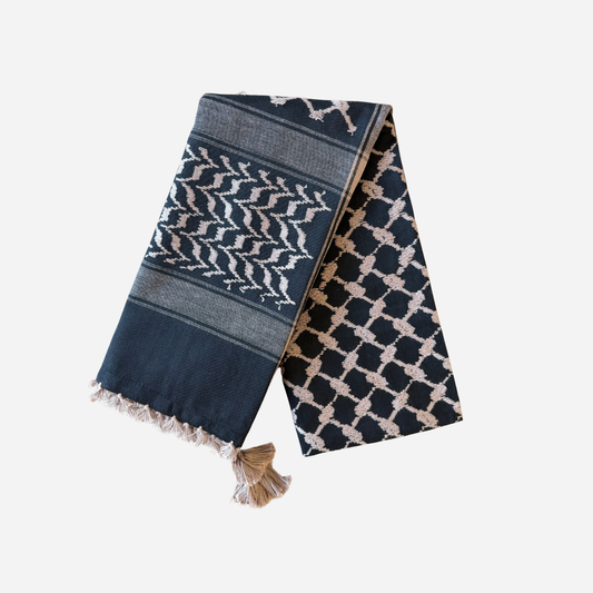 Black & Desert Sand Keffiyeh Scarf