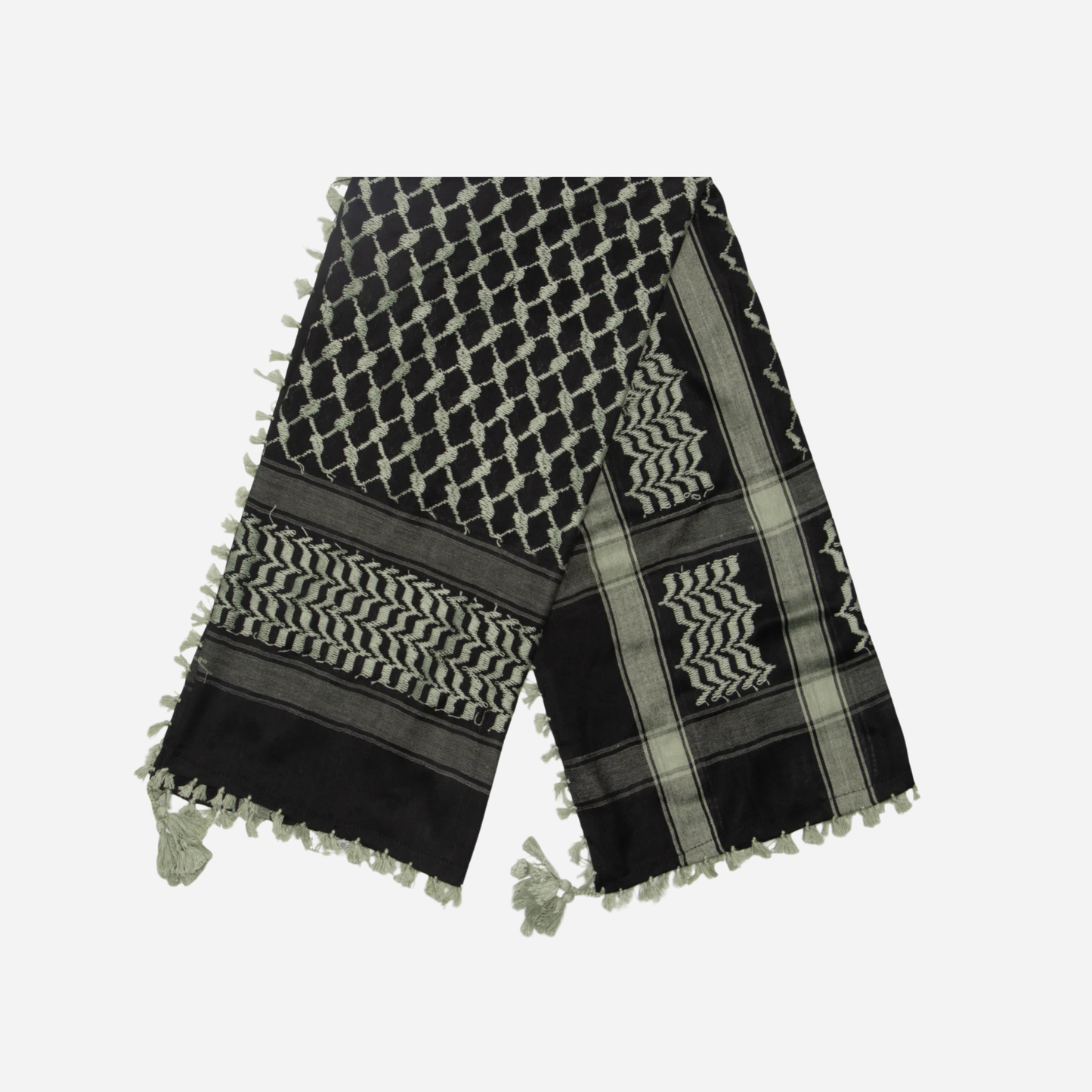Black & Mint Green Keffiyeh Scarf
