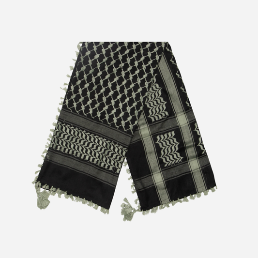 Black & Mint Green Keffiyeh Scarf