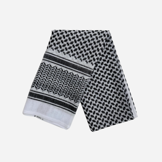 Black & White Shemagh Scarf