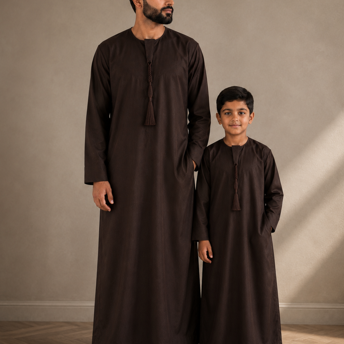 Espresso Brown - Kids Classic Emirati Thobe