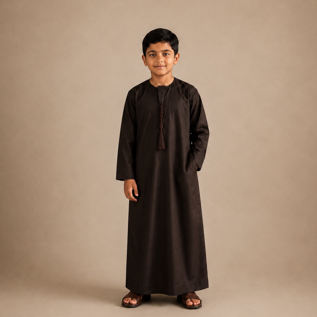 Espresso Brown - Kids Classic Emirati Thobe