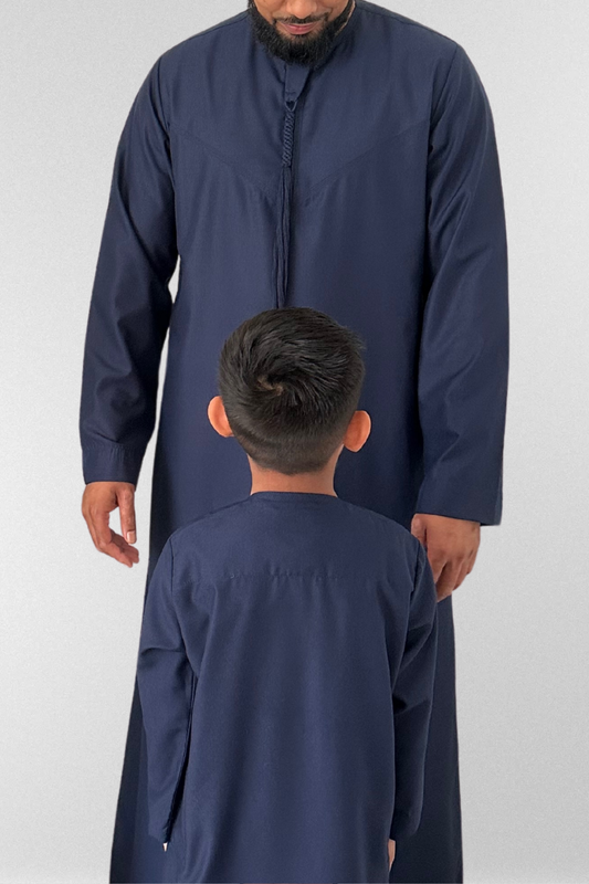Navy Blue - Kids Classic Emirati Thobe