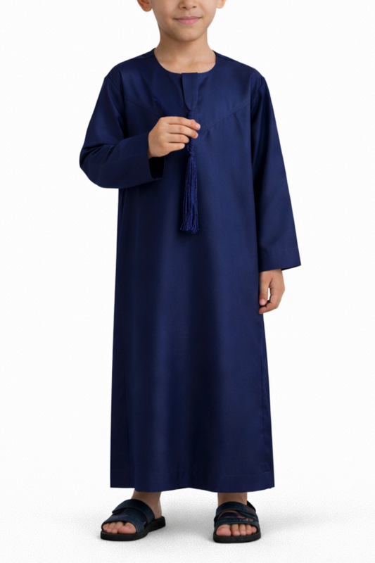 Navy Blue - Kids Classic Emirati Thobe