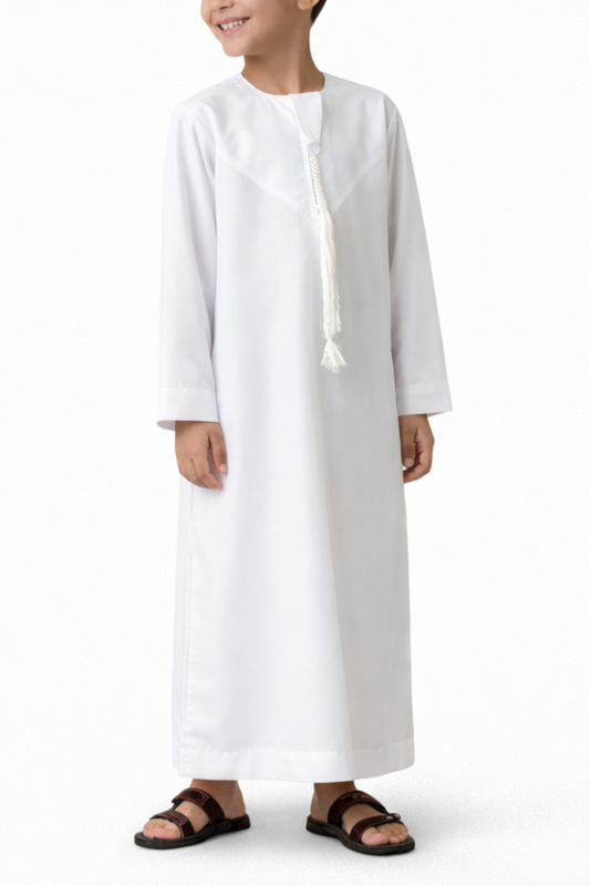 White - Kids Classic Emirati Thobe