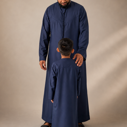 Navy Blue - Kids Classic Emirati Thobe
