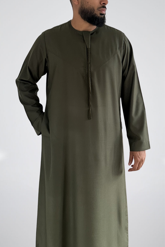 Olive Green - Men’s Classic Emirati Thobe