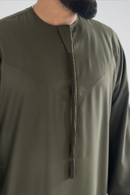 Olive Green - Men’s Classic Emirati Thobe