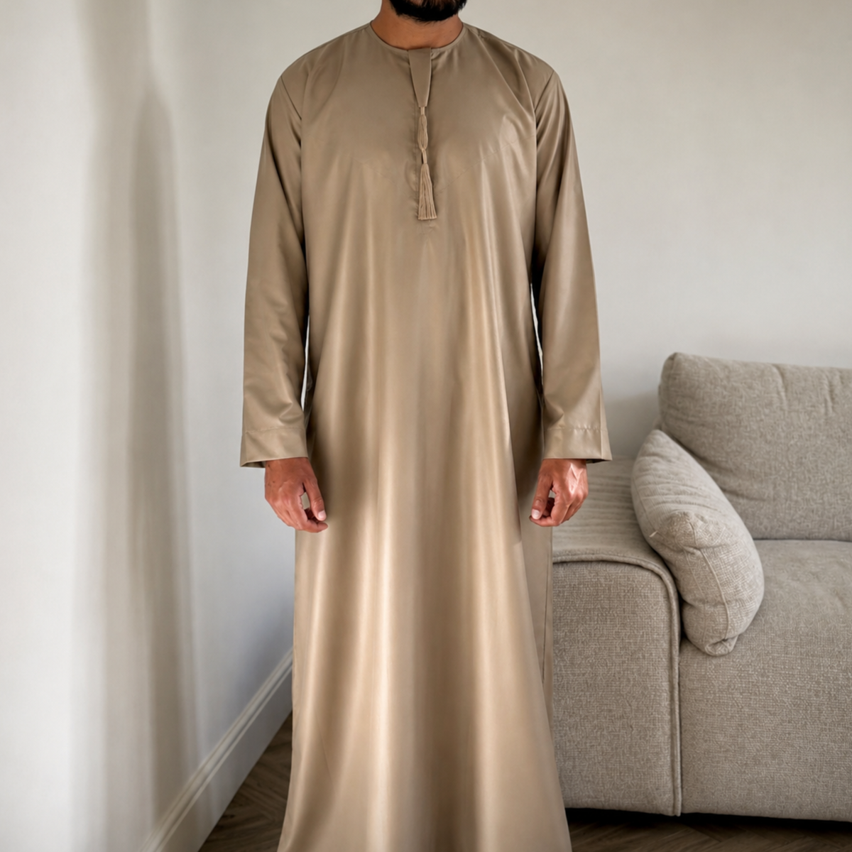 Taupe - Men’s Classic Emirati Thobe