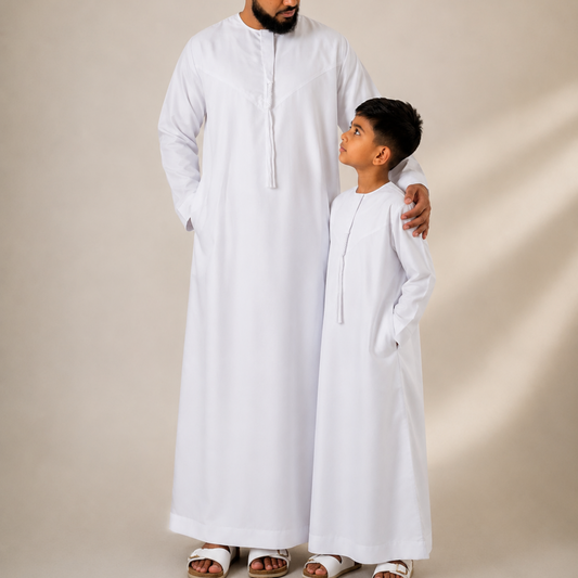 White - Kids Classic Emirati Thobe